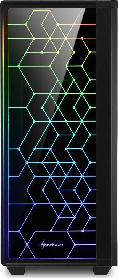 Kasë Sharkoon RGB LIT 100, Midi Tower - 2