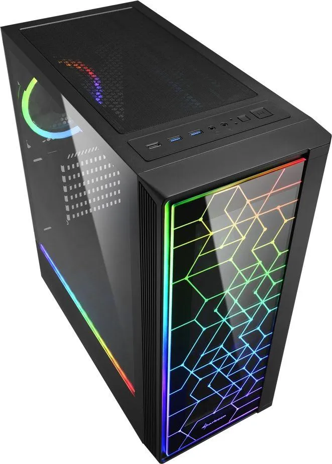 Kasë Sharkoon RGB LIT 100, Midi Tower - 3