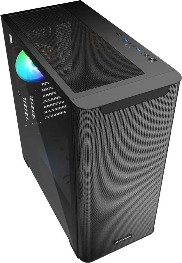 Kasë Sharkoon M30 ARGB, e zezë, Midi Tower - 3