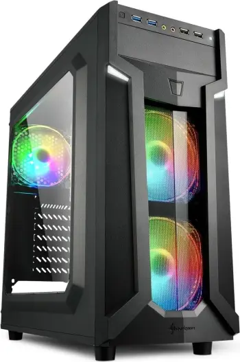 Kasë kompjuteri Sharkoon VG6-W RGB, e zezë