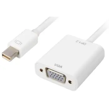 Adapter Sharkoon mini DisplayPort në VGA, 15cm, i bardhë