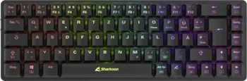 Tastierë mekanike Sharkoon PureWriter W65, Wired & Wireless, RGB LED, 65%, e zezë