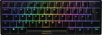 Tastierë gaming Sharkoon SGK50 S4, 60%, RGB, USB Type-C, QWERTZ, e zezë