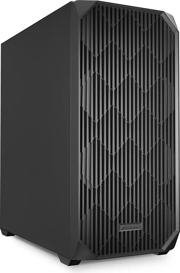 Kasë Sharkoon AK3 ATX, midi tower, metal, e zezë - 1