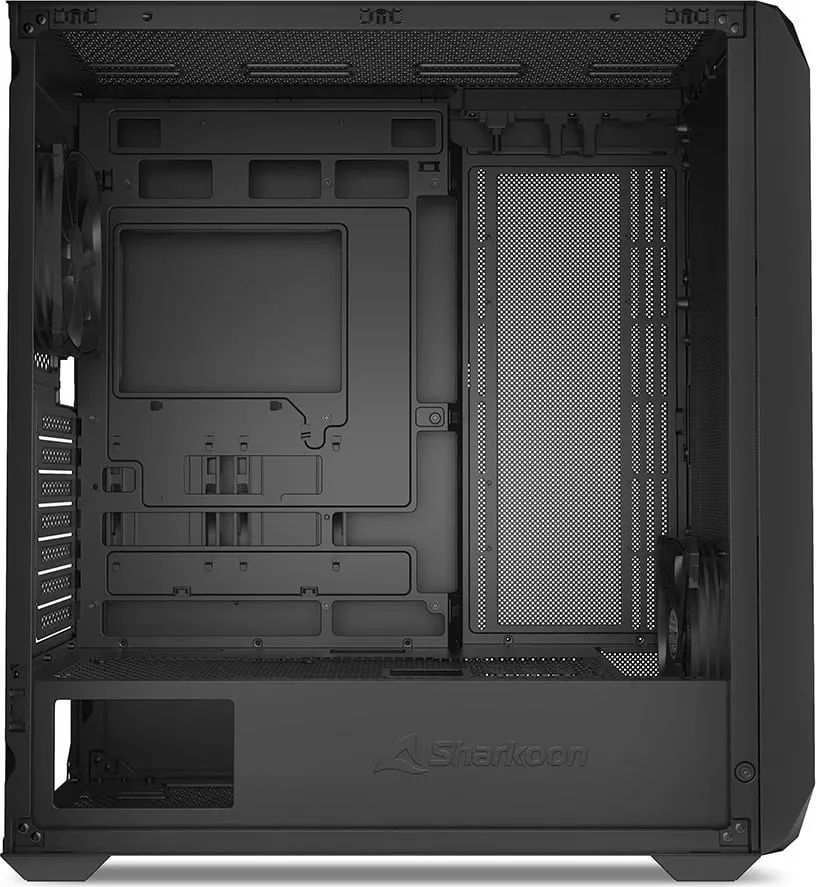 Kasë Sharkoon AK3 ATX, midi tower, metal, e zezë - 5