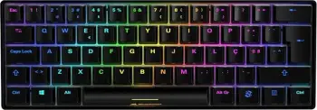 Tastierë mekanike SHARKOON SKILLER SGK50 S4, Kailh Red, 60%, RGB, IT Layout, e bardhë
