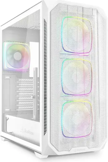 Kasë Sharkoon AK5M RGB, Midi Tower, ATX, xham i temperuar, e bardhë