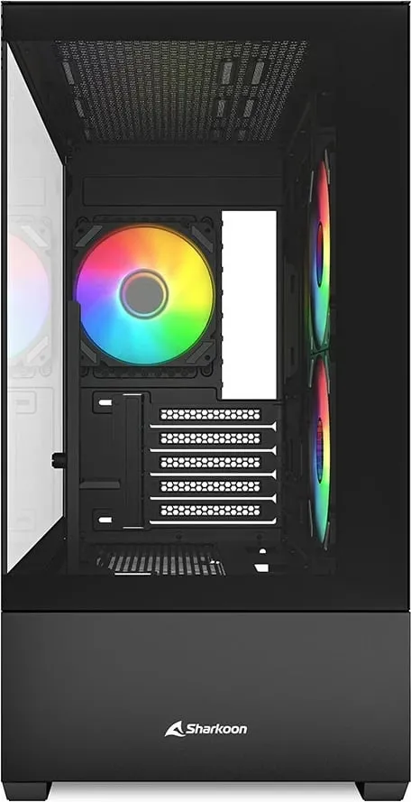 Kasë Sharkoon MK6 RGB, Midi Tower, bardhë, xham i temperuar, RGB - 2