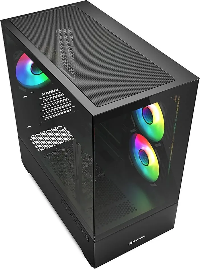 Kasë Sharkoon MK6 RGB, Midi Tower, bardhë, xham i temperuar, RGB - 3