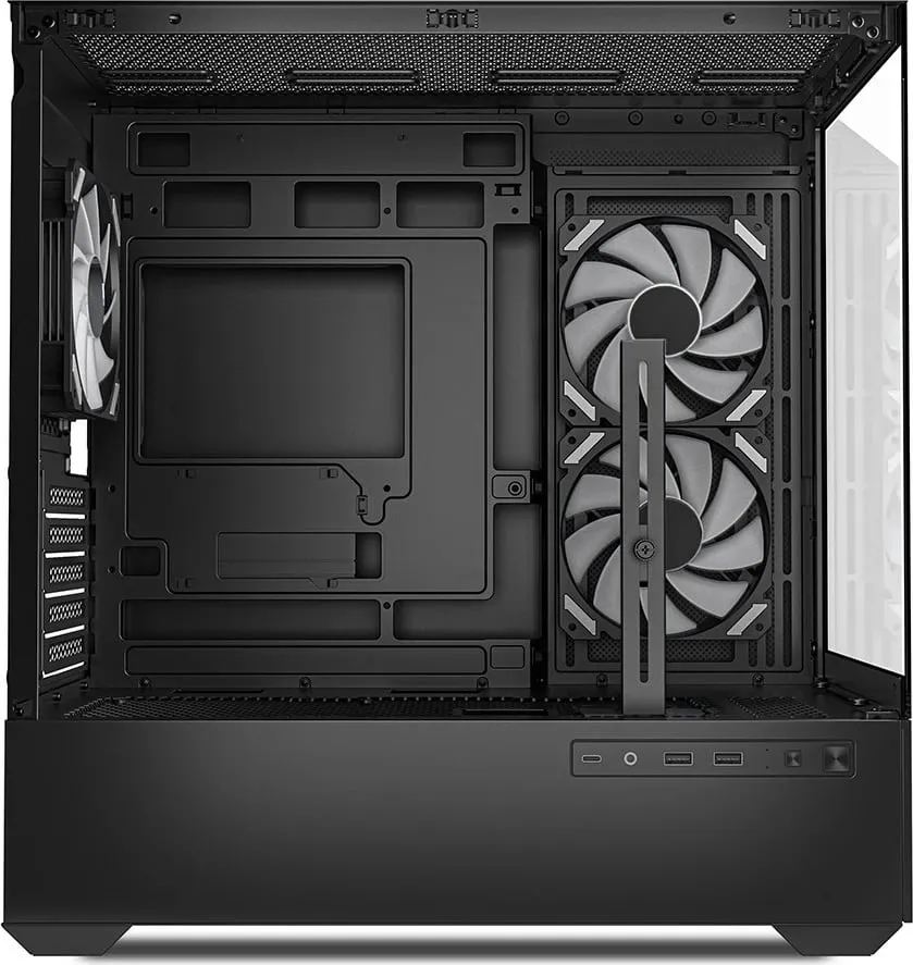 Kasë Sharkoon MK6 RGB, Midi Tower, bardhë, xham i temperuar, RGB - 5