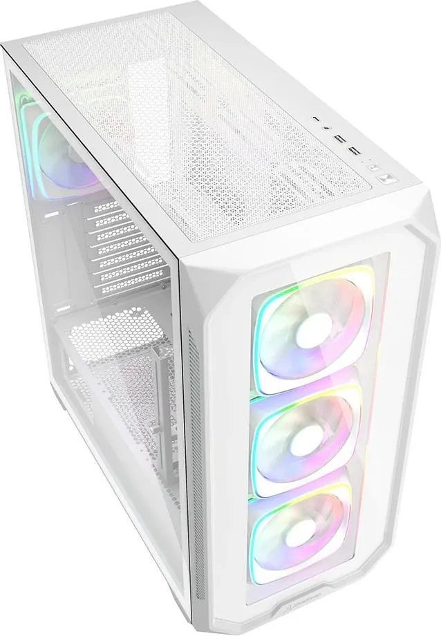 Kasë Sharkoon AK5G RGB, Midi Tower, xham i temperuar, e zezë - 3