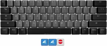 Tasta Sharkoon SKILLER SAC20 S4, 62 copë, ANSI, për SKILLER SGK50 S4, e zezë