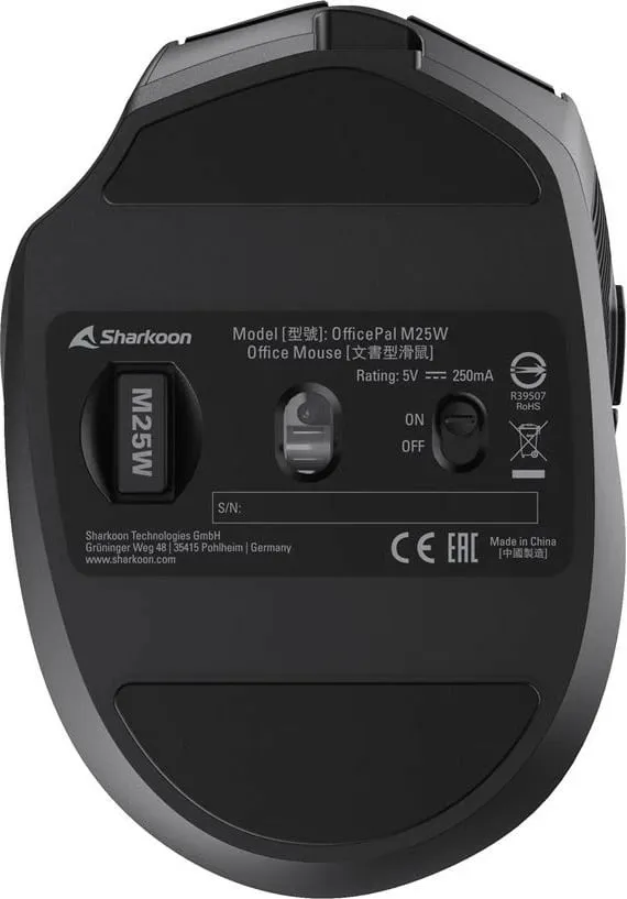 Maus Sharkoon OfficePal M25W, wireless + USB Type-C, 4000 DPI, i zi - 2