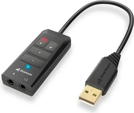 Adapter audio Sharkoon SB2, 7.1 kanale, USB, i zi - 1