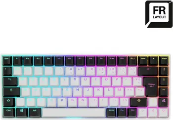 Tastierë mekanike SHARKOON SKILLER SGK50 S3, Gateron Yellow, 75%, RGB, AZERTY, e bardhë