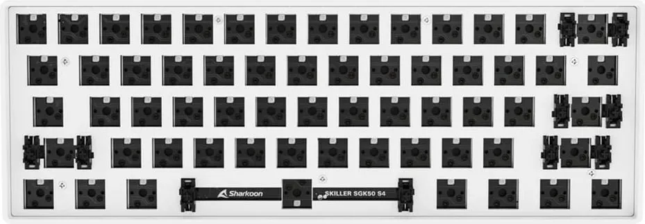 Kasë tastiere Sharkoon SKILLER SGK50 S4, 60%, RGB, ANSI, e bardhë - 1