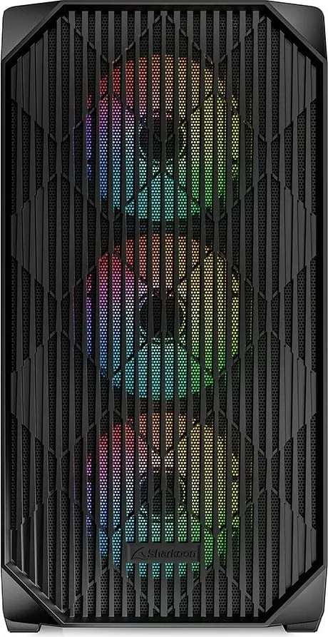 Kullë PC Sharkoon MK3 RGB, Micro Tower, me ndriçim RGB, e zezë - 2