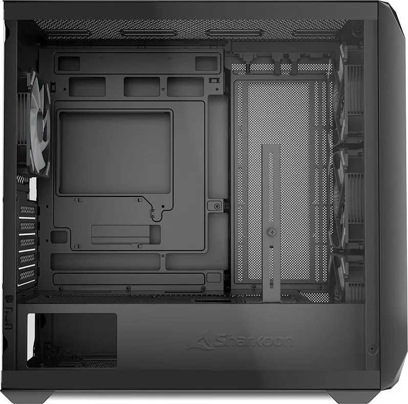 Kullë PC Sharkoon MK3 RGB, Micro Tower, me ndriçim RGB, e zezë - 4