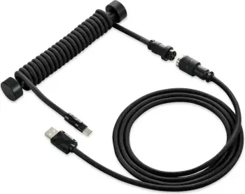 Kabllo spirale Sharkoon SGK50 Aviator, 1.85m, USB Type-A/Type-C, e zezë