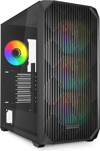Kasa PC Sharkoon AK3 RGB, ATX, xham i temperuar, e zezë