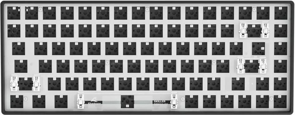 Tastierë barebone SHARKOON SKILLER SGK50 S3, 75%, RGB, e zezë - 1