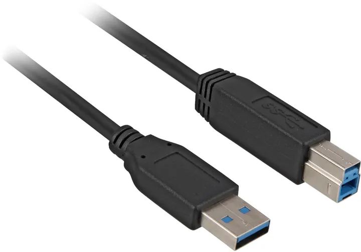 Kabllo USB 3.0 SHARKOON 5m, A në B, e zezë - 1