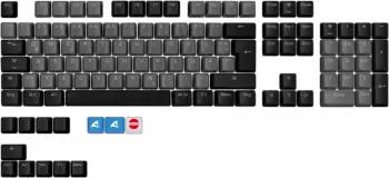 Taste për tastierë mekanike Sharkoon SKILLER SAC20, 115 copë, ISO-Layout DE, zi