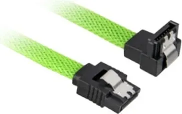 Kabllo SATA III Sharkoon 0.3m, 7-pin, mashkull/mashkull, e gjelbër - 1