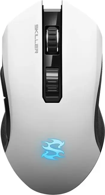 Maus SHARKOON SKILLER SGM3, wireless/USB, 930mAh, i bardhë