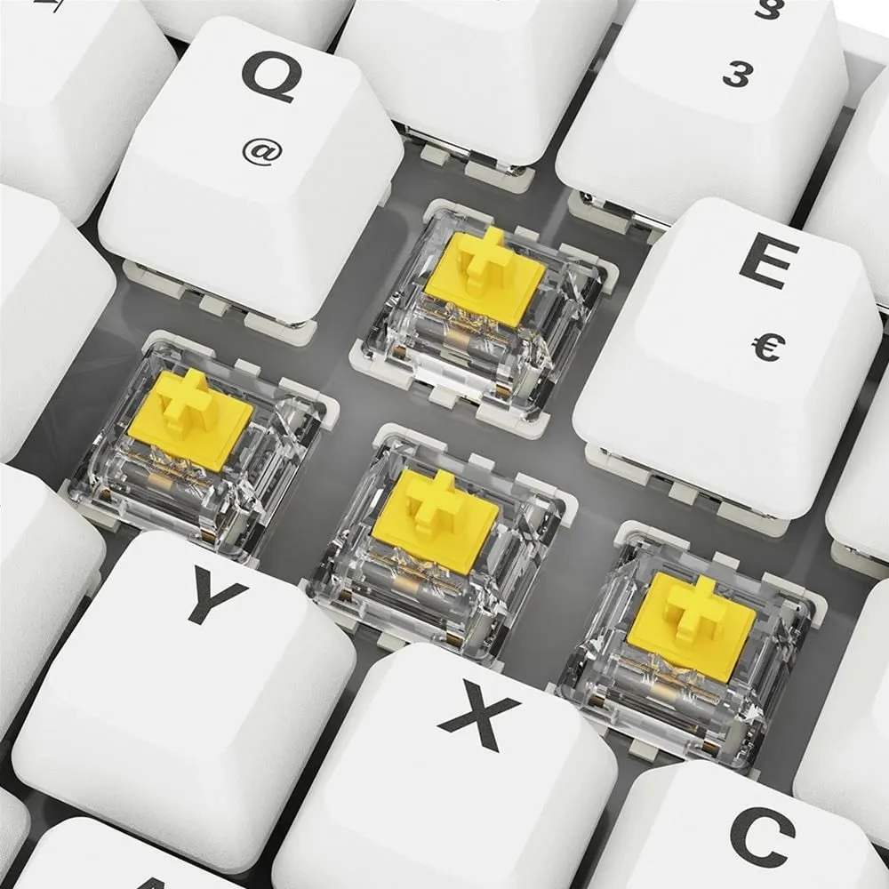 Tastierë gaming Sharkoon Skiller SGK50S4 Gen2, PBT, DE, RGB, e bardhë/blu - 9
