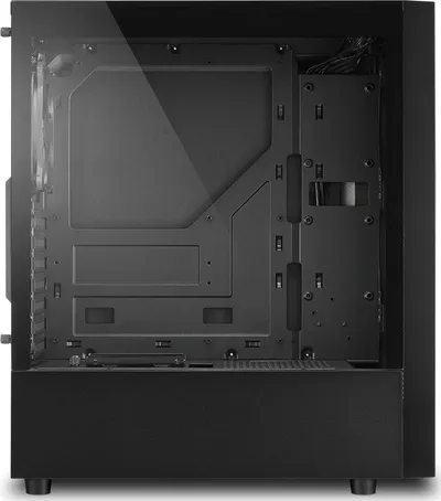 Kasë Sharkoon RGB Slider, Midi Tower, ATX, micro ATX, Mini-ITX, e zezë - 4