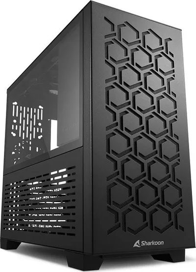 Kasë Sharkoon MS-Y1000, e zezë, Mini Tower - 1