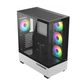 Kuti PC Sharkoon AK7 ARGB, mid tower, xham i temperuar, e zezë