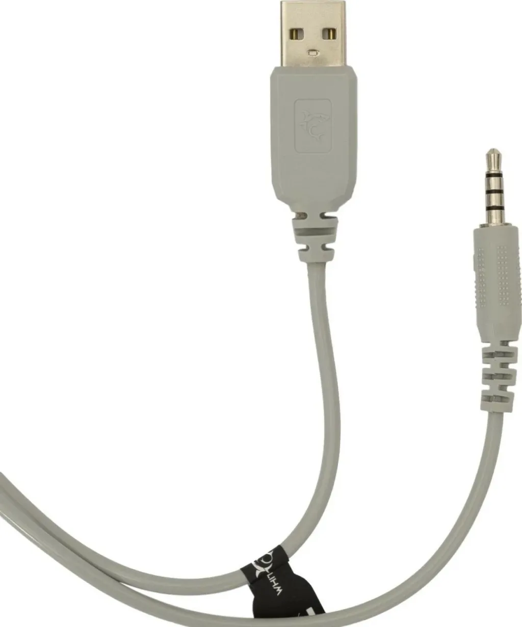 Kufje gaming White Shark Firefly, me mikrofon, USB-C + Jack, të bardha - 1