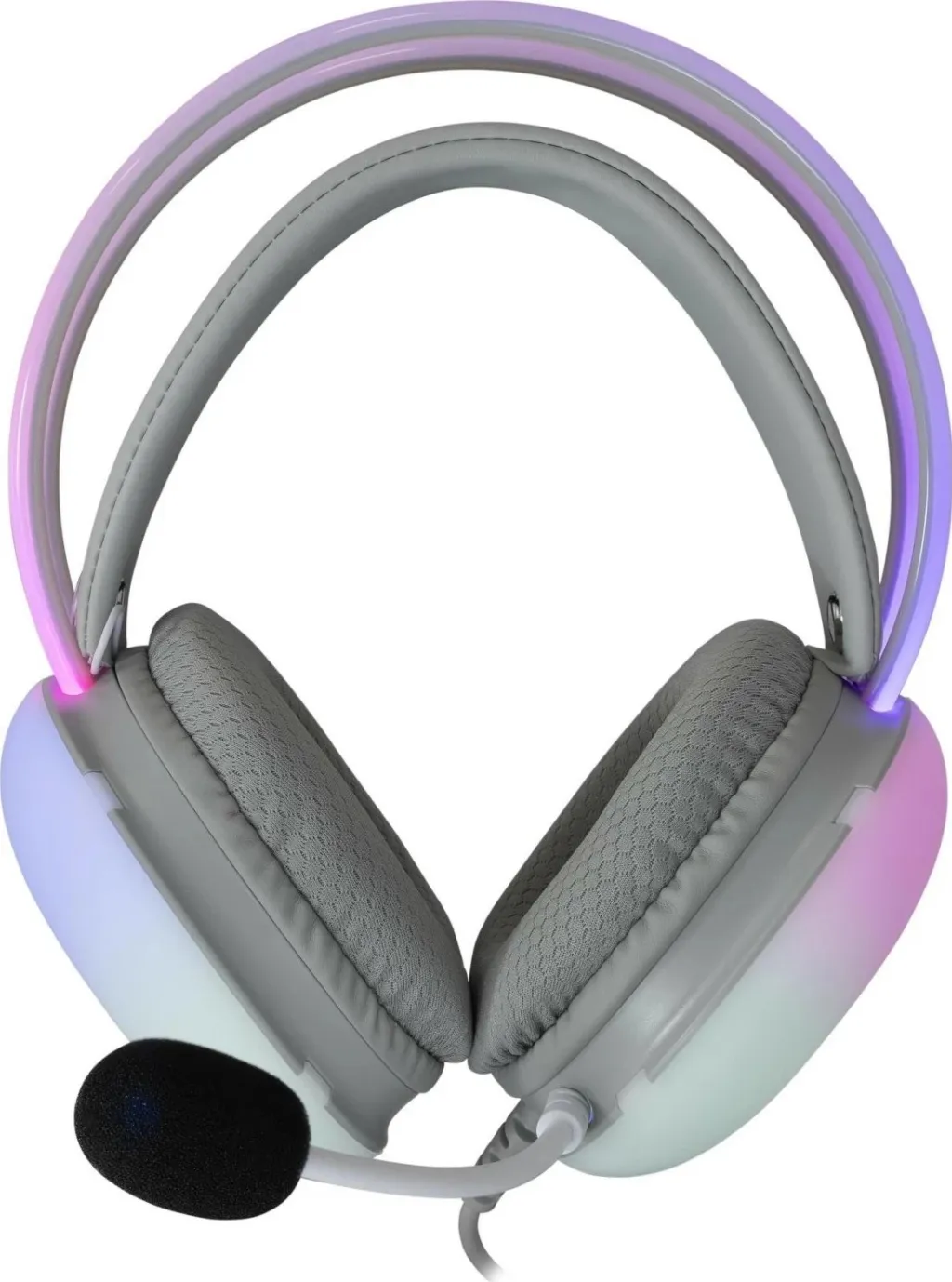 Kufje gaming White Shark Firefly, me mikrofon, USB-C + Jack, të bardha - 4