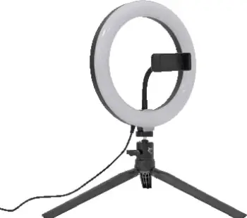Tripod me dritë rrethore White Shark, i zi