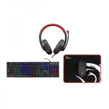 Set Gaming, Tastierë, Maus, Mauspad, Kufje White Shark Comanche 3
