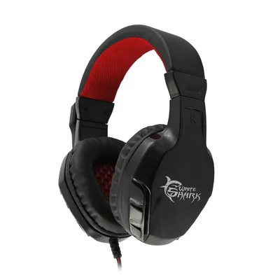 Kufje Gaming White Shark Panther GHS-1641, të zeza/kuqe - 2