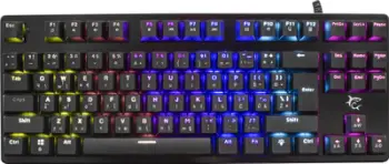 Tastierë White shark Spartan Metal, Outemu Blue, EN, e zezë