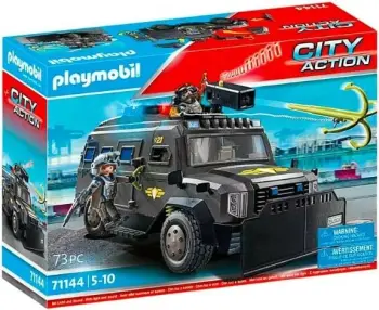 Set lojërash Playmobil Tactical Police 71144, automjet terreni policie, me drita dhe zë
