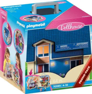Shtëpi llotarie portative Playmobil 70985, me dorezë, me aksesorë, shumëngjyrëshe
