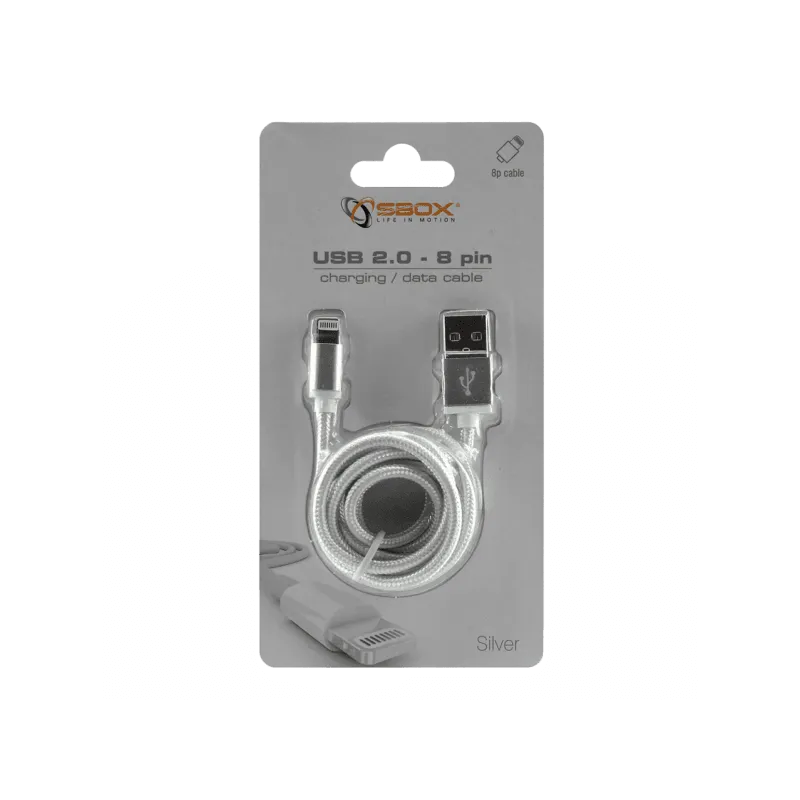 SBOX Cable USB 2.0- 8Pin for iOS 1.5m - 3