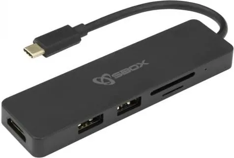 USB Hub Sbox TCA-51, Type-C në HDMI/USB-3.0/SD+TF - 5në1 - 1