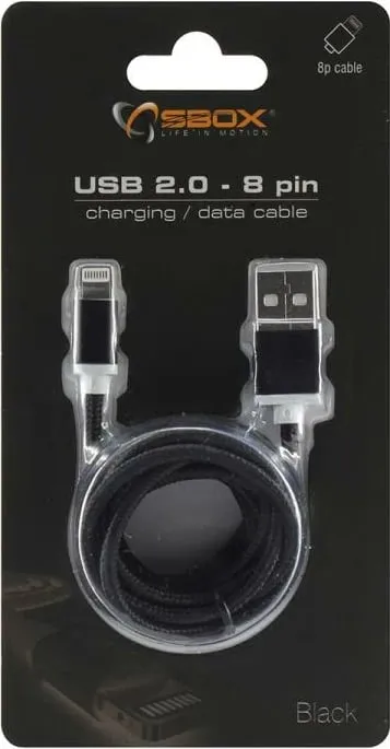 Kabllo SBOX, USB lightning, për Iphone, 1,5m, zezë - 1
