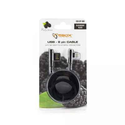 Kabllo lightning SBOX USB-8 PIN 90°, 1,5M - 1