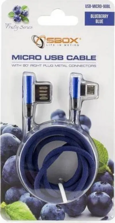 Kabllo USB SBOX, Thunderbolt - microUSB, 1.5m, e kaltër - 2