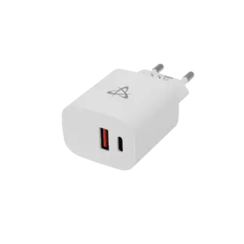 Kokë karikuese Sbox HC-693, USB-A, USB-C, Qualcom 3.0, PD, 20W, e bardhë