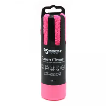 Sprej për pastrim SBOX, 150 ml + leckë mikrofibër, rozë