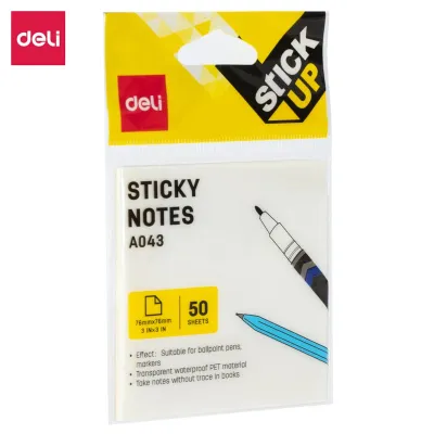 Deli Postit 75X75 100Fl Transparent A043 1/24 - 1