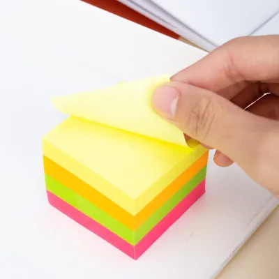 Deli Postit 51X51 400Fl Neon Mix A03303 1/4 - 1